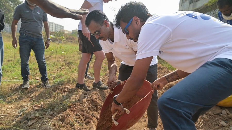 The group planted 1,000-plus native trees in Tatanagar, near Hebbal, in March.