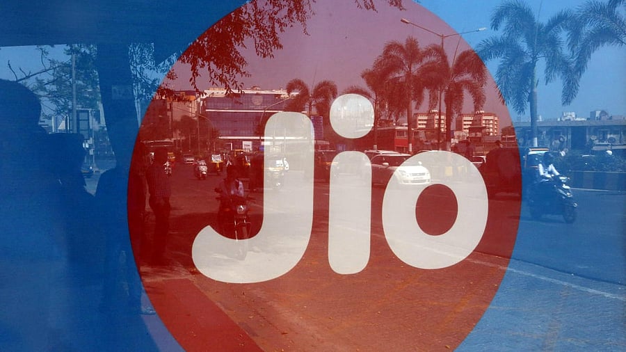<div class="paragraphs"><p>Logo of Reliance Industries' Jio telecoms </p></div>