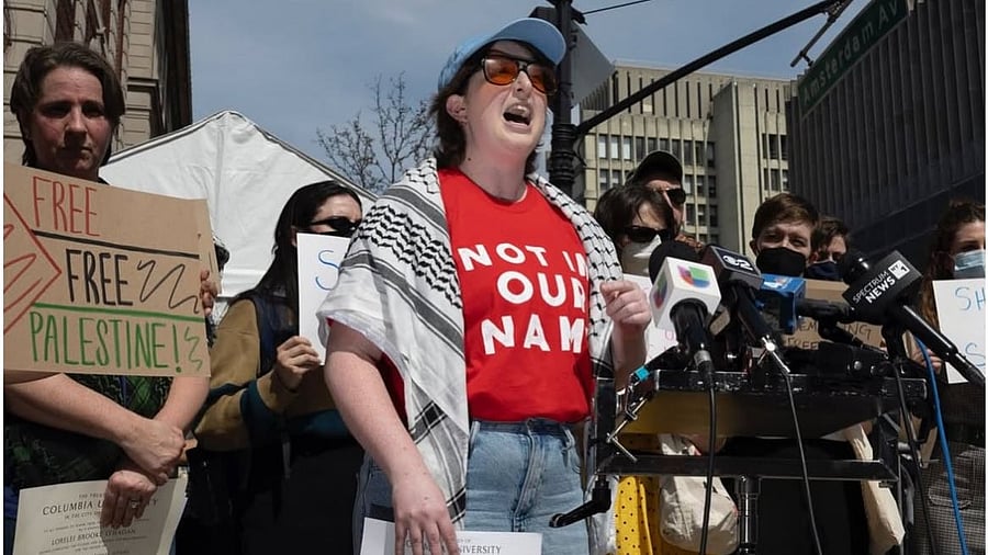 <div class="paragraphs"><p>Columbia University alumni hold a protest against the Trump administration. For representational purposes.</p></div>