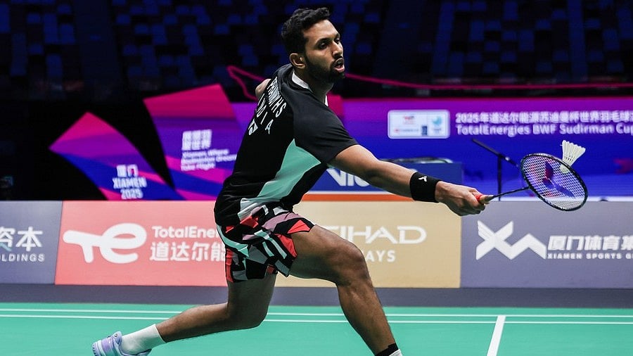 <div class="paragraphs"><p>HS Prannoy returns during the Sudirman Cup tie against Jonatan Christie.</p><p></p></div>