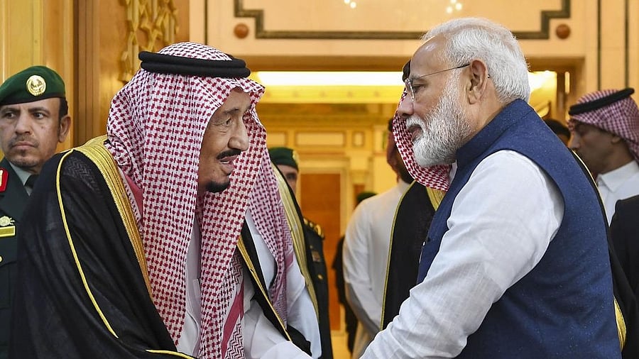 <div class="paragraphs"><p>Prime Minister Narendra Modi meets H.M. King Salman bin Abdulaziz Al Saud in Riyadh, Saudi Arabia, Tuesday, Oct. 29, 2019. </p></div>