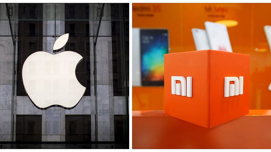 <div class="paragraphs"><p>Apple and Xiaomi logos. </p></div>