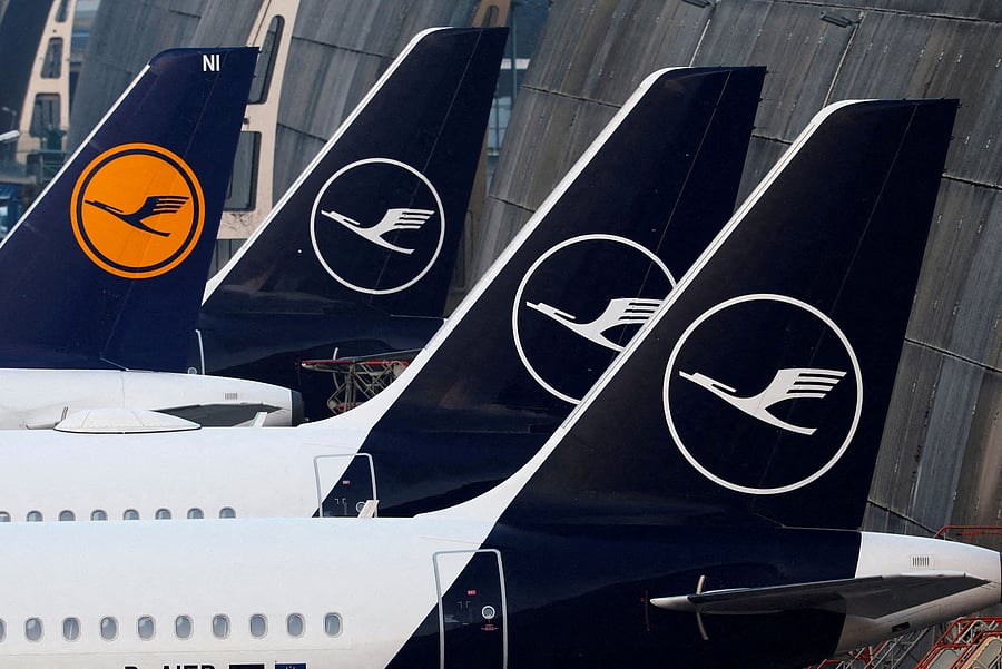 <div class="paragraphs"><p>Lufthansa planes parked at Frankfurt airport, Germany.</p></div>