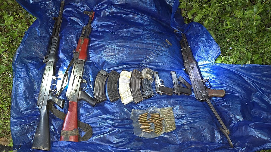 <div class="paragraphs"><p>Arms and ammunition seized from the insurgents. </p></div>