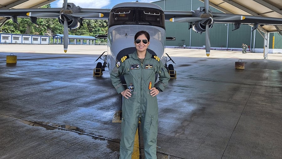 <div class="paragraphs"><p>Dornier pilot of INAS 318 Lt Cdr Divya Sharma. </p></div>