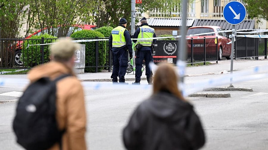 <div class="paragraphs"><p>Police officers work on-site a day after a deadly shooting, at Vaksala Square, in Uppsala, Sweden April 30, 2025. </p></div>