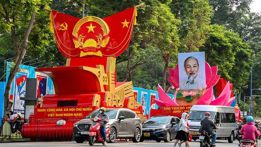 <div class="paragraphs"><p>Floats for a parade are pictured ahead of the 50th Anniversary of the fall of Saigon, in Ho Chi Minh city, Vietnam, April 29, 2025. </p></div>
