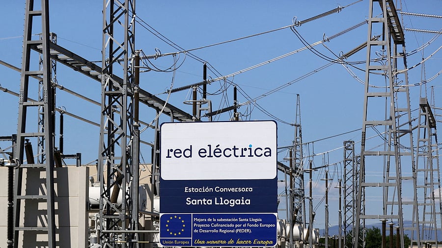 <div class="paragraphs"><p>FILE PHOTO: A view shows Santa Llogaia electrical sub-station connected to the interconnection grid between France and Spain that tripped after a sudden, large drop in power supply and caused the major blackout in the Iberian Peninsula, in the village of Santa Llogaia d'Alguema, near Figueres, Spain, April 29, 2025. </p></div>