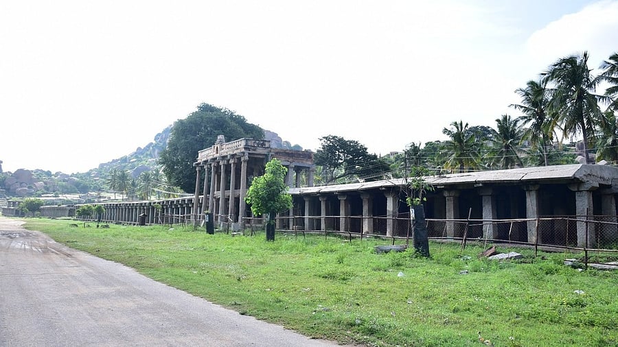 <div class="paragraphs"><p>The salumantapas at Hampi, which once housed a thriving bazaar in the medieval Vijayanagar empire’s time.</p></div>