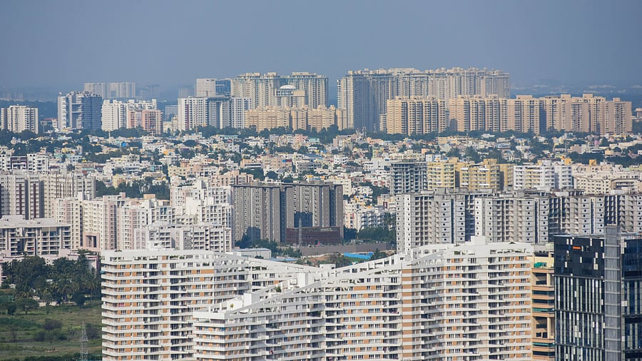 <div class="paragraphs"><p>An aerial view of Bengaluru city near Nagavara lake, October 21, 2022. </p></div>