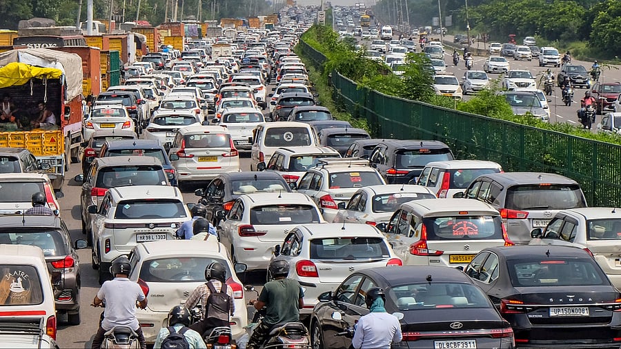 <div class="paragraphs"><p>Vehicles stuck in a traffic jam. (Representative image)</p></div>