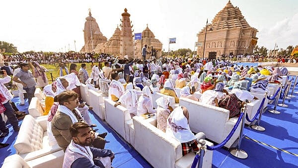 <div class="paragraphs"><p>Attendees during the inauguration of the newly built Jagannath Temple in the sea resort town of Digha on the occasion of Akshay Trithiya, in Purba Medinipur district.</p></div>