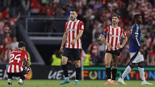<div class="paragraphs"><p>Athletic Bilbao's Aitor Paredes looks dejected after the match.</p></div>