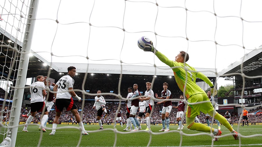 <div class="paragraphs"><p>Aston Villa's Youri Tielemans scores their first goal past Fulham's Bernd Leno.&nbsp;</p></div>