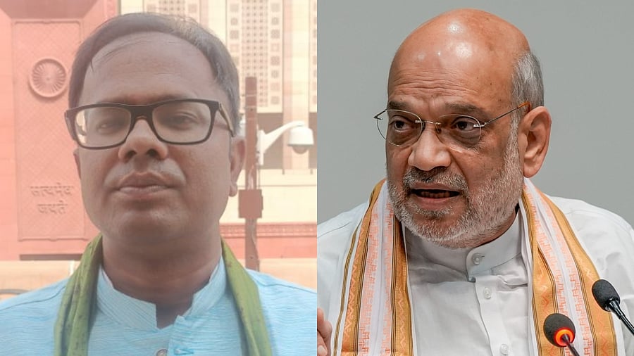<div class="paragraphs"><p>TMC MP Samirul Islam and Home Minister Amit Shah.</p></div>
