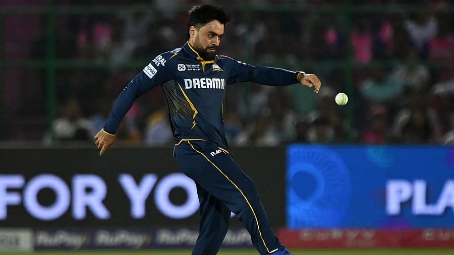 <div class="paragraphs"><p>Gujarat Titans' Rashid Khan in action.</p></div>