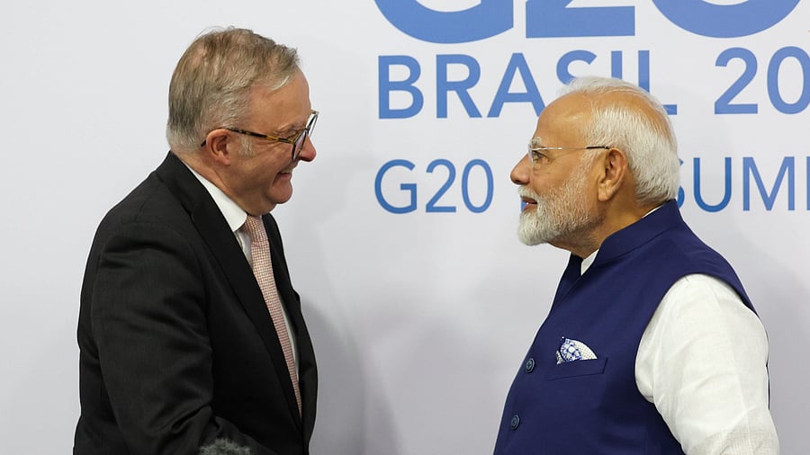 <div class="paragraphs"><p>Prime Minister Narendra Modi with Australian Prime Minister Anthony Albanese.</p></div>