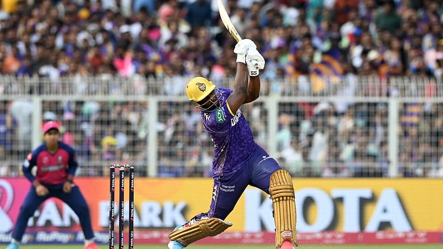 <div class="paragraphs"><p>Kolkata Knight Riders' Andre Russell in action.</p></div>
