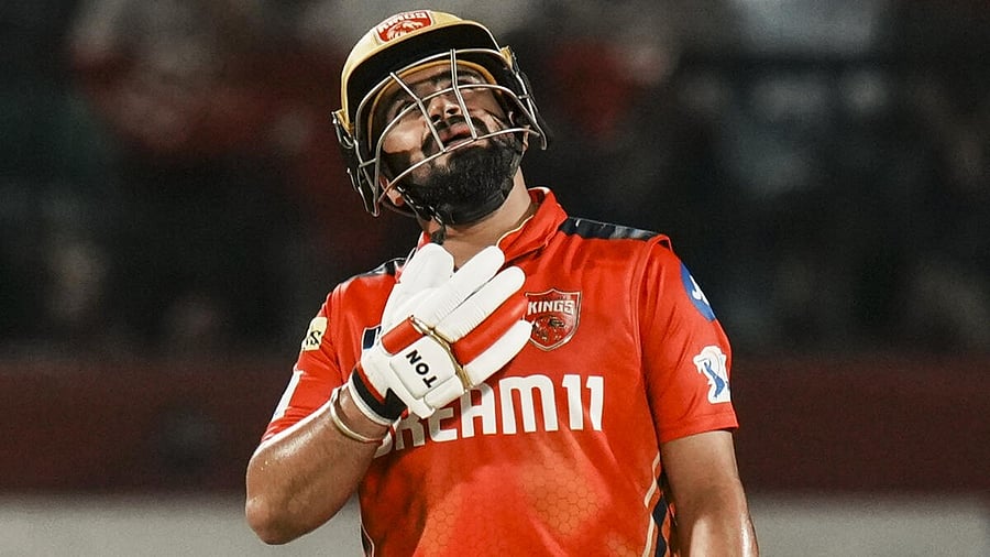 <div class="paragraphs"><p>Punjab Kings' batter Prabhsimran Singh celebrates his half century during the Indian Premier League (IPL) 2025 match between Punjab Kings and Lucknow Super Giants, at Himachal Pradesh Cricket Association Stadium, in Dharamshala, Sunday, May 4, 2025.</p></div>