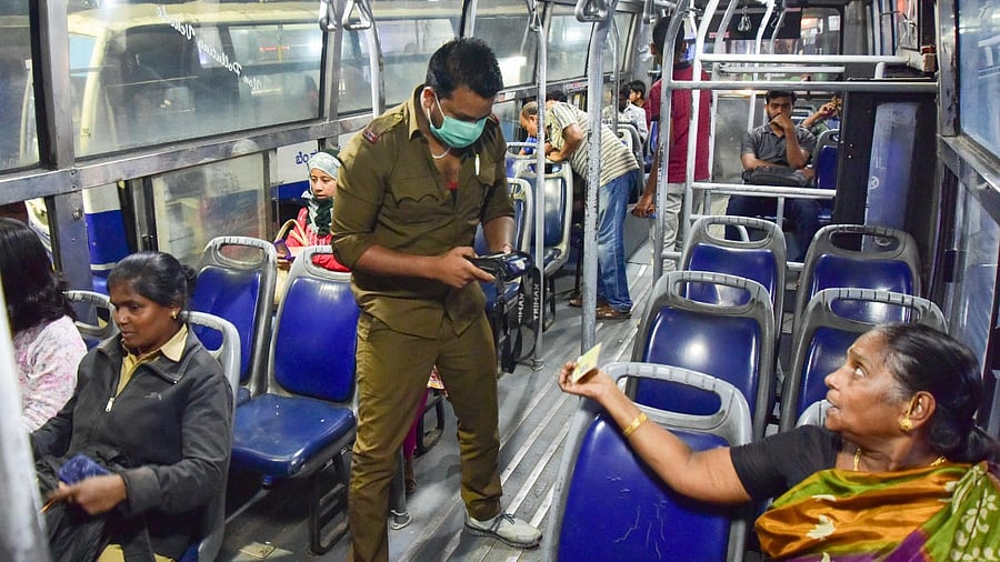 <div class="paragraphs"><p>BMTC bus conductor</p></div>