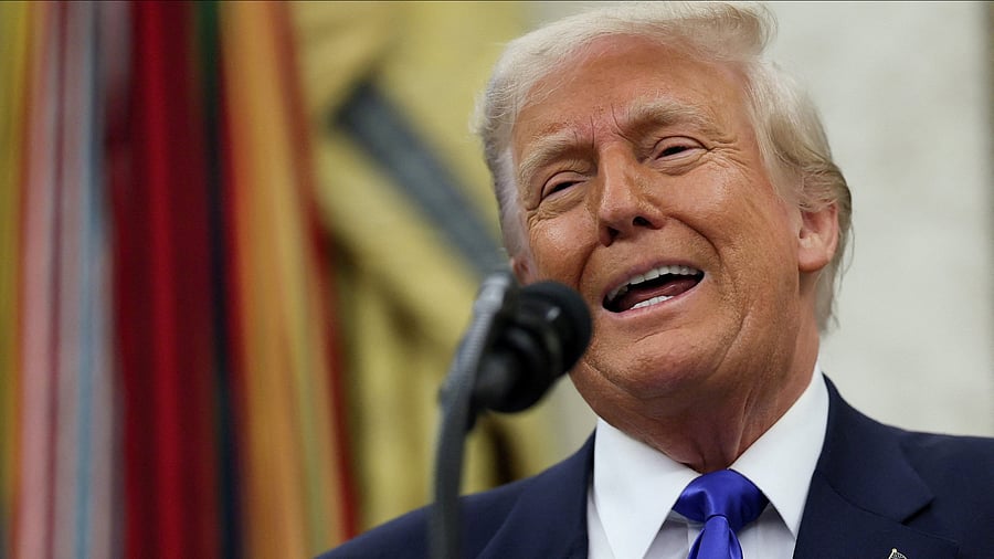 <div class="paragraphs"><p>US President Donald Trump announces the NFL draft will be held in Washington, at the White House in Washington, D.C., U.S., May 5, 2025. </p></div>