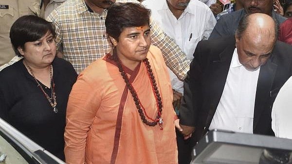 <div class="paragraphs"><p>File photo showing Pragya Singh Thakur arrives at sessions court for the hearing of Malegaon blast case in Mumbai, Friday, June 7, 2019. Six people were killed and over 100 injured when an explosive device strapped to a motorcycle went off near a mosque in Malegaon on September 29, 2008. According to police, the motorbike was registered in Thakur's name and that led to her arrest in 2008.</p></div>