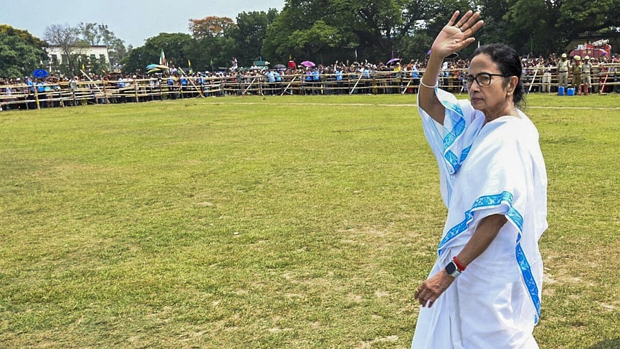 <div class="paragraphs"><p>West Bengal CM Mamata Banerjee at a rally during her visit to Murshidabad district</p></div>