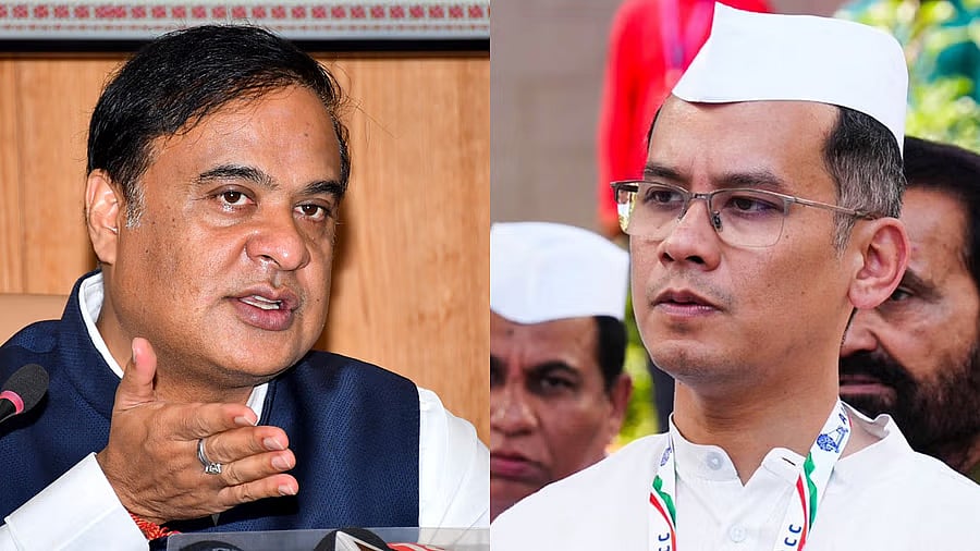 <div class="paragraphs"><p>Assam CM Himanta Biswa Sarma (L) and Congress leader Gaurav Gogoi. </p></div>
