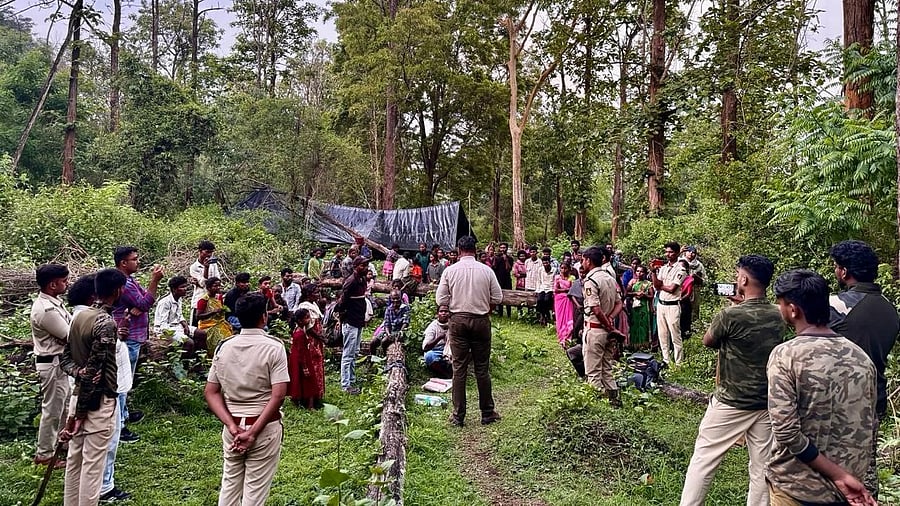 <div class="paragraphs"><p>The entry of adivasis into Nagarahole tiger reserve led to a tense situation on May 6.</p></div>