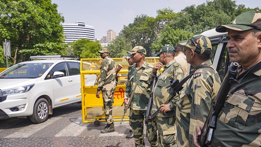 <div class="paragraphs"><p>Security personnel deployed at Connaught Place, ahead of the mock drills. </p></div>