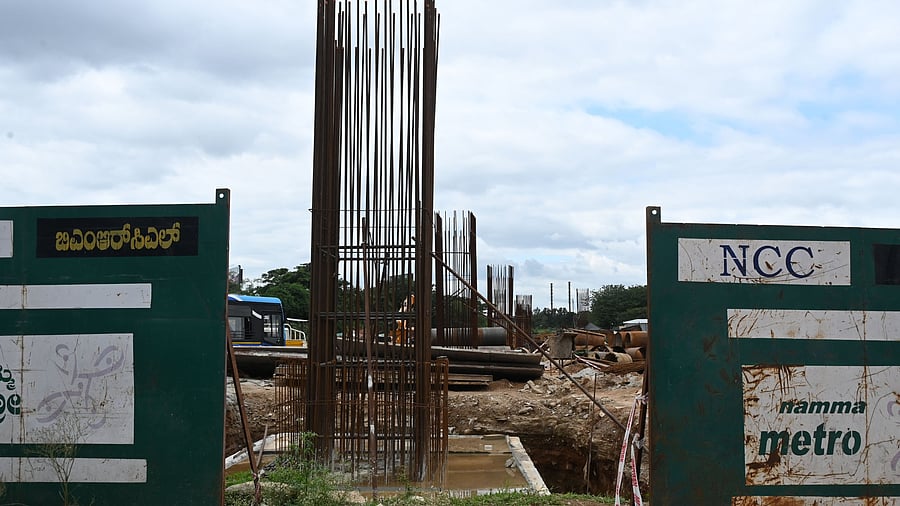 <div class="paragraphs"><p>Namma Metro work at the 45-acre land parcel at Hebbal.</p></div>