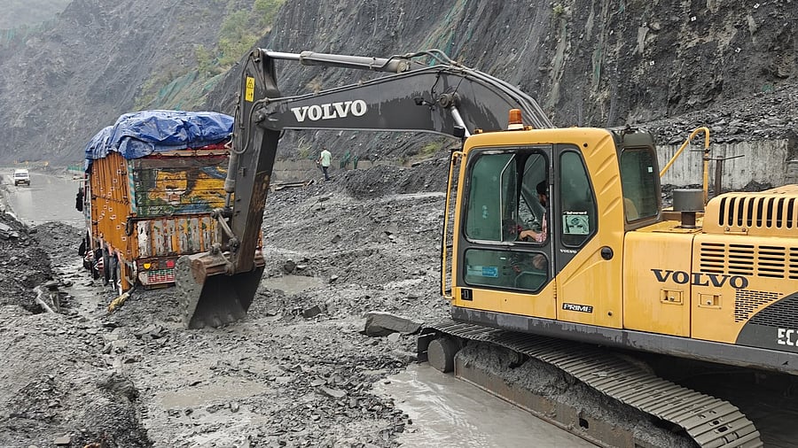 <div class="paragraphs"><p>Restoration work ongoing post mudslide in Ramban.</p></div>