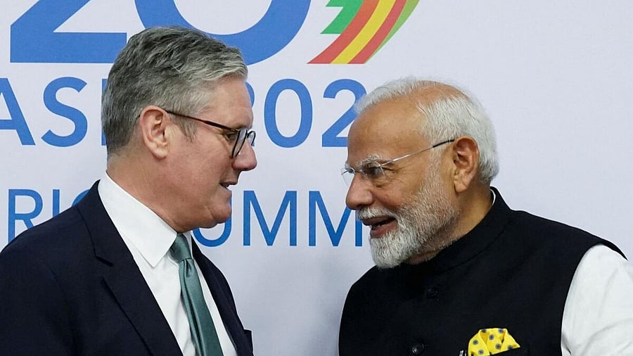 <div class="paragraphs"><p>PM Modi and Britain's Prime Minister Sir Keir Starmer</p></div>