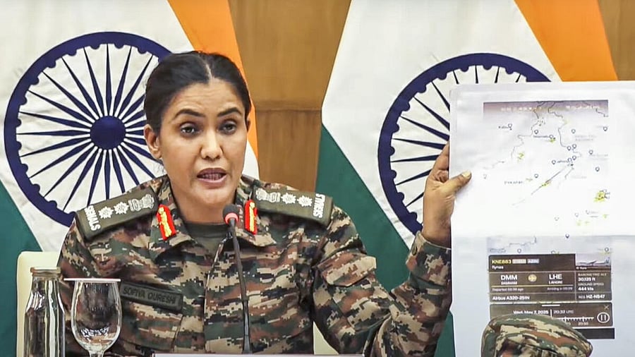 <div class="paragraphs"><p>Colonel Sofiya Qureshi speaks during a special briefing on ‘Operation Sindoor’, amid the ongoing India-Pakistan military conflict, in New Delhi. </p></div>