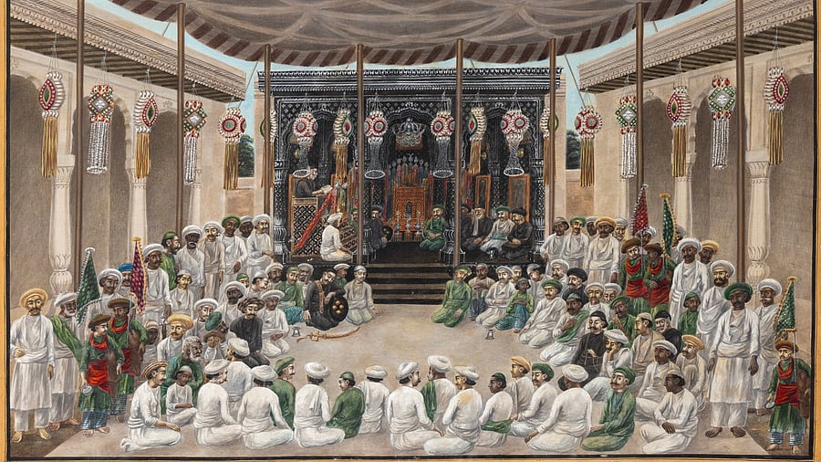 Prayers and Recitations at the Muharram Festival by Sewak Ram (1820). Image courtesy DAG