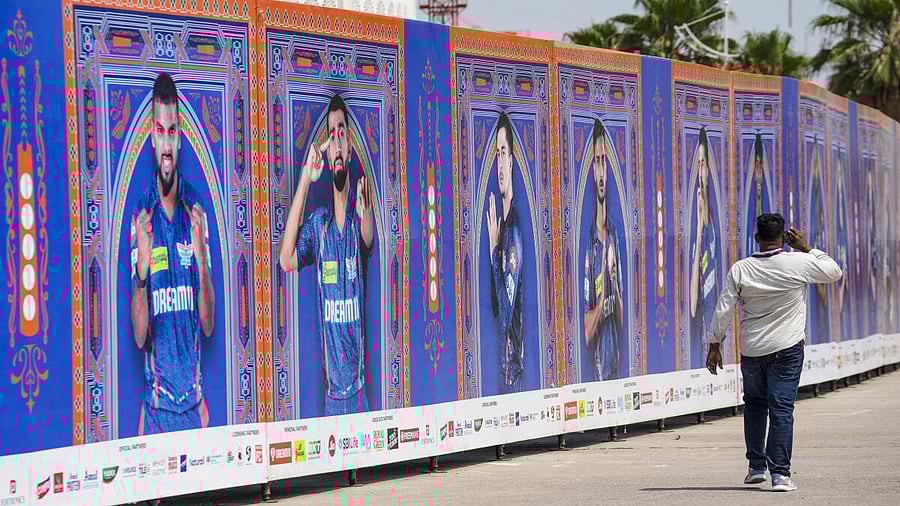 <div class="paragraphs"><p>A man at the Bharat Ratna Shri Atal Bihari Vajpayee Ekana Cricket Stadium premises, in Lucknow, Uttar Pradesh, Friday, May 9, 2025. T</p></div>