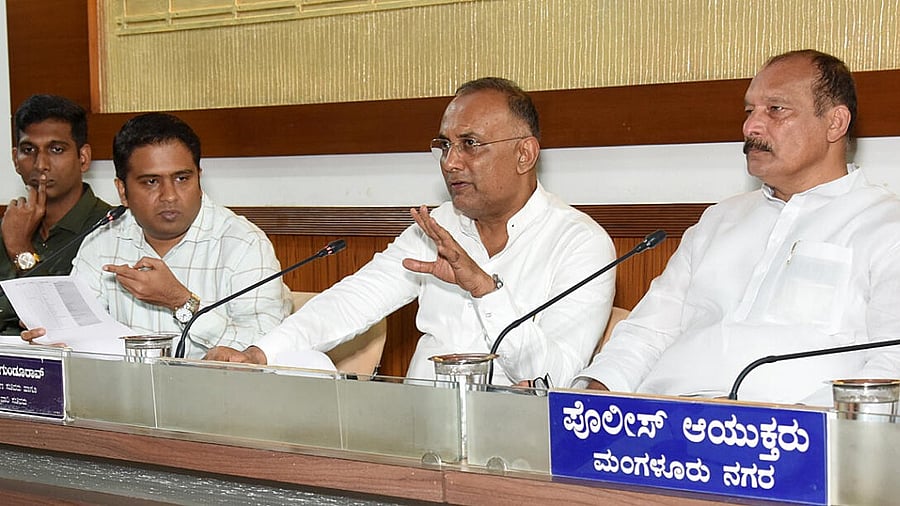 <div class="paragraphs"><p>District in-charge Minister Dinesh Gundu Rao reviews arrangements made for Chief Minister's visit to Mangaluru on May 16 during the district level officials meeting organised at Netravathy&nbsp;hall in DKZP premises in Mangaluru on Saturday. </p></div>