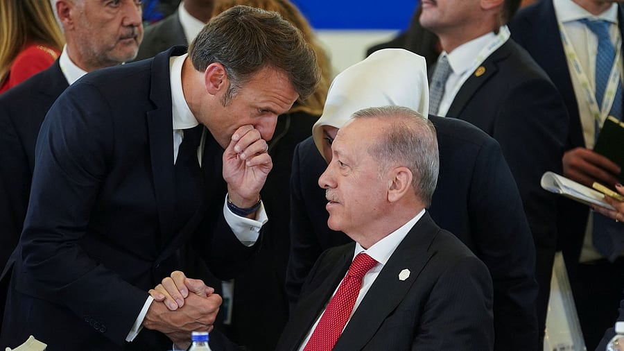 <div class="paragraphs"><p>French President Emmanuel Macron and Turkey's President Recep Tayyip Erdogan </p></div>