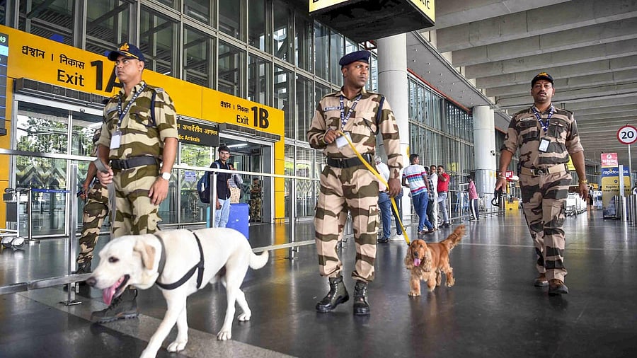<div class="paragraphs"><p>Security at Kolkata airport.</p></div>