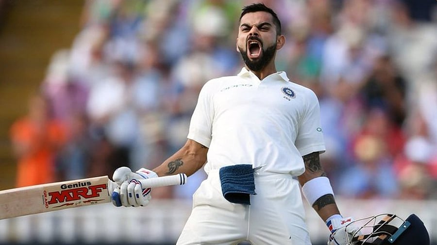 <div class="paragraphs"><p>Kohli celebrating his century during his knock of 149 in Edgbaston in 2018.</p></div>