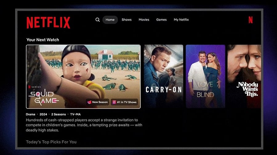 <div class="paragraphs"><p>Netflix's new Home screen.</p></div>