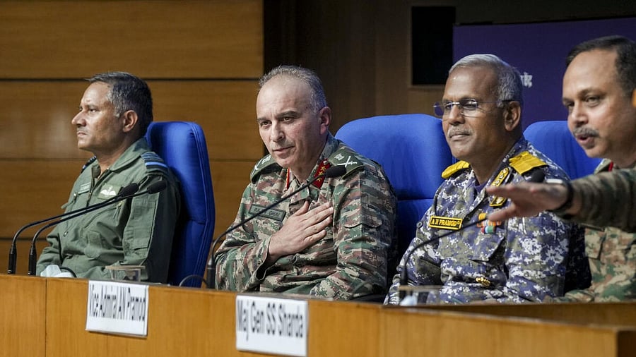 <div class="paragraphs"><p>Armed forces' press conference on Op Sindoor.</p></div>
