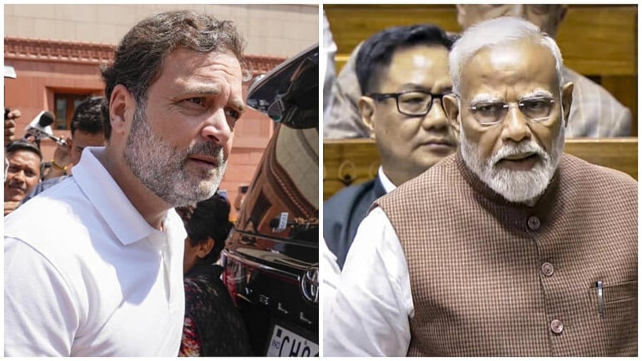<div class="paragraphs"><p>Leader of Opposition in the Lok Sabha Rahul Gandhi (left) and PM&nbsp;Modi.&nbsp;</p></div>