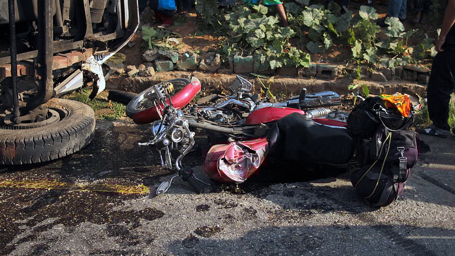 <div class="paragraphs"><p>Two-wheeler accident. Image for representation.</p></div>