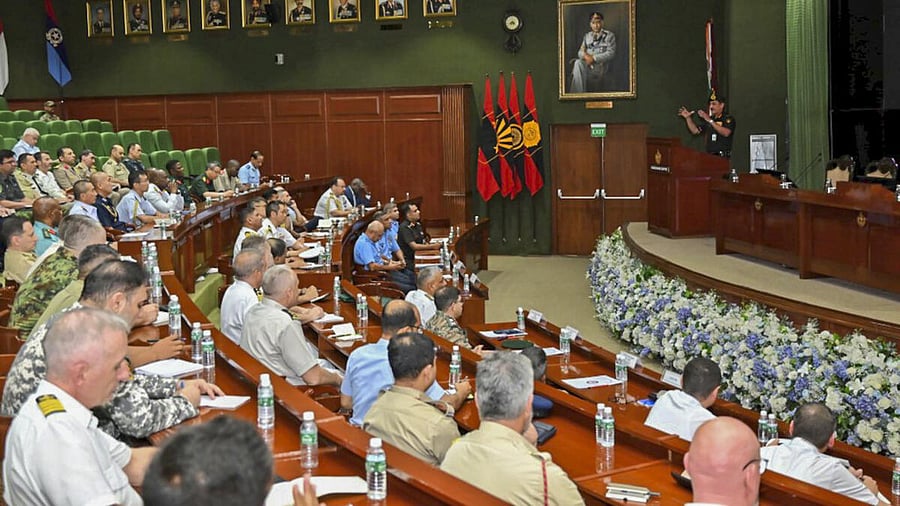 <div class="paragraphs"><p>Defence Intelligence Agency Director General Lt General D.S. Rana briefs the Foreign Service Attaches of 70 nations on 'Operation Sindoor', in New Delhi. </p></div>