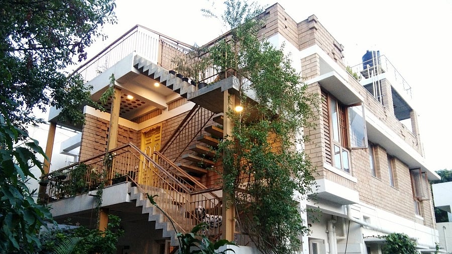 An exterior view of Bhoomi, an eco-friendly home in HSR Layout.