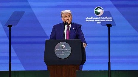 <div class="paragraphs"><p>US President Donald Trump speaks at the Saudi-U.S. Investment Forum, in Riyadh</p></div>