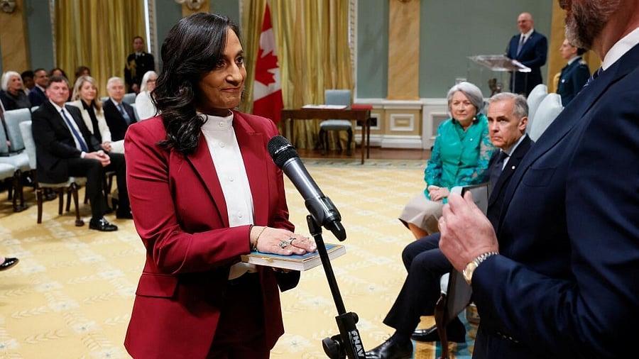 <div class="paragraphs"><p>Anita Anand swears in as Canada's Minister of Foreign Affairs, during a cabinet shuffle at Rideau Hall, in Ottawa, Ontario, Canada May 13, 2025. </p></div>