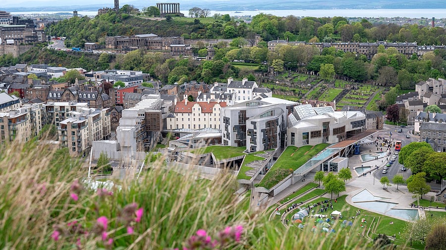 <div class="paragraphs"><p>A general view of the Scottish Parliament Building, in Holyrood, Edinburgh, Scotland.</p></div>