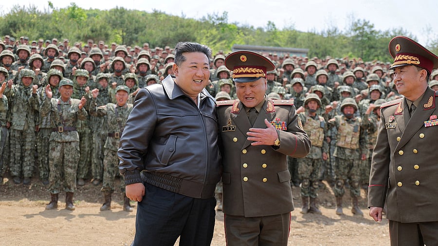 <div class="paragraphs"><p>North Korean Leader Kim Jong Un attends what North Korean state news agency KCNA reported was tactical training by military special forces and a firing drill by tank units, at an unknown location in North Korea.</p></div>